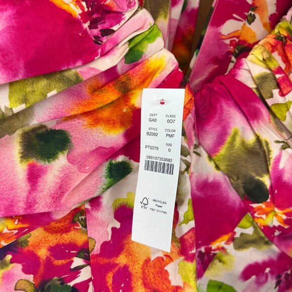 Floral Stretch Top Women's Size 0 - Picture 3 of 4